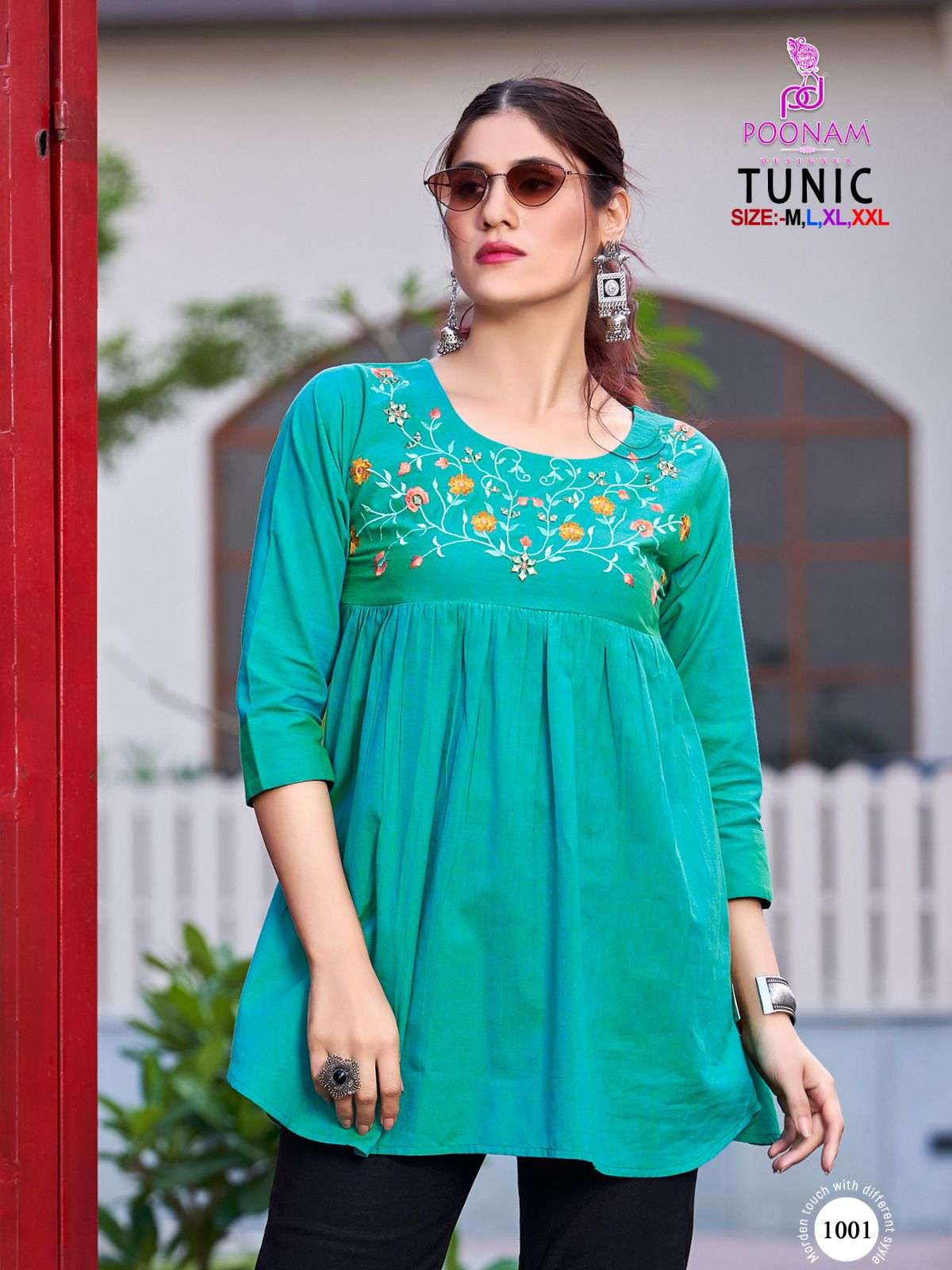 TUNIC BY POONAM DESIGNER 1001 TO 1006 SERIES COTTON WORK TOPS