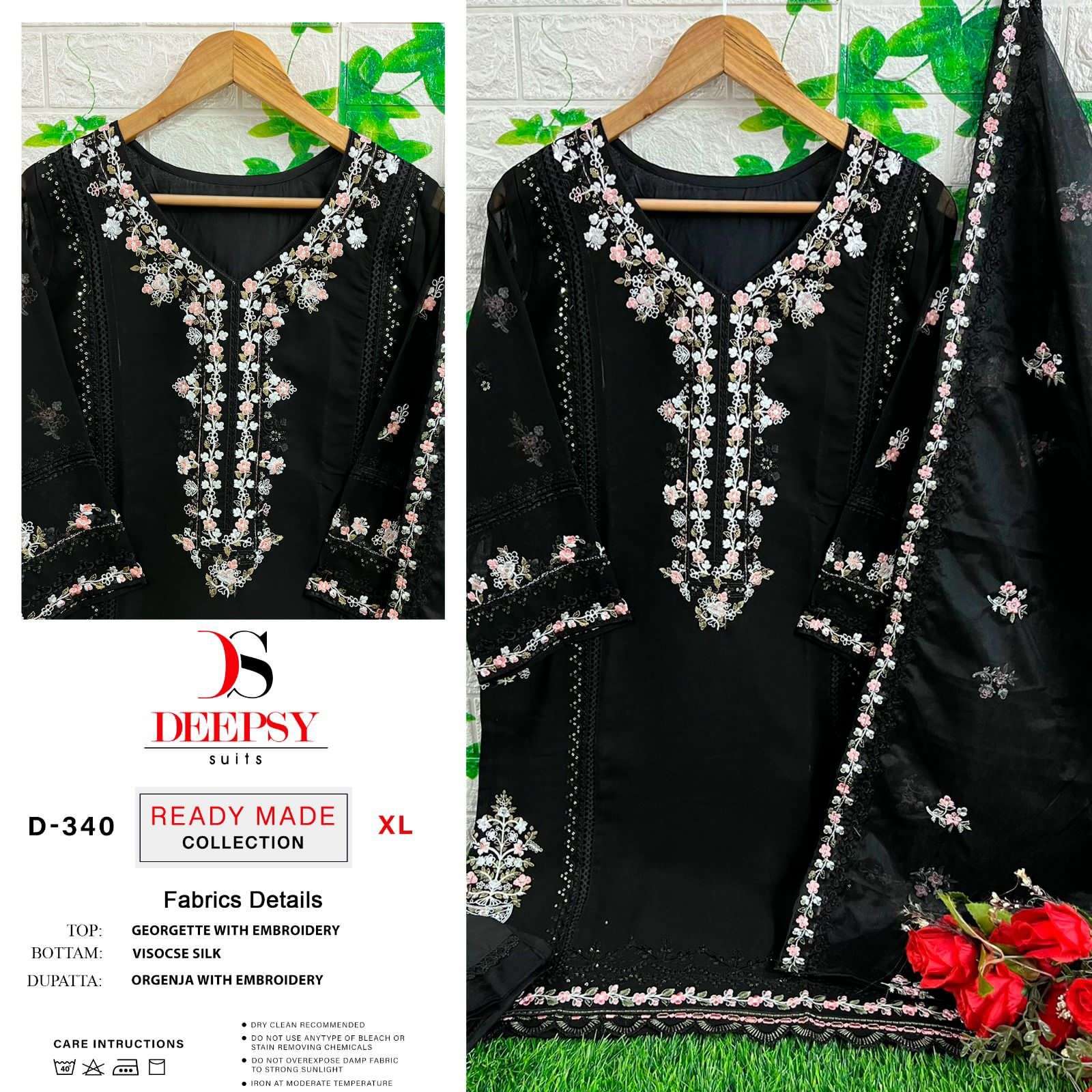D-340 HIT DESIGN BY DEEPSY SUITS GEORGETTE EMBROIDERY PAKISTANI DRESS