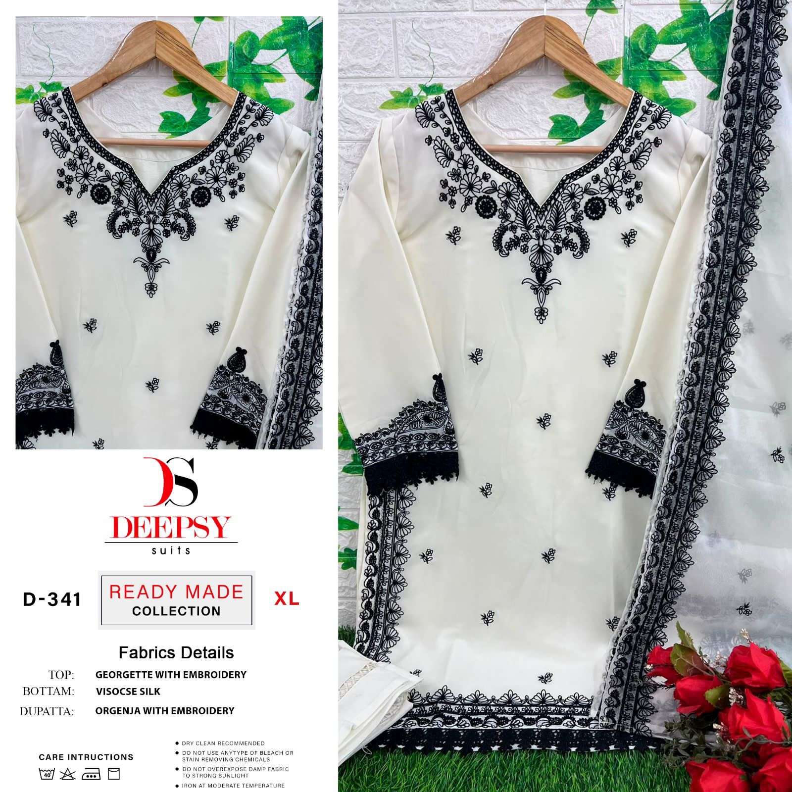 D-341 HIT DESIGN BY DEEPSY SUITS GEORGETTE EMBROIDERY PAKISTANI DRESS