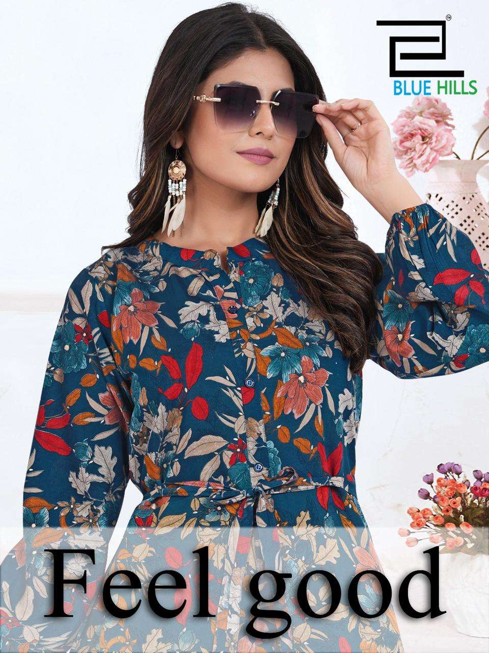 FEEL GOOD BY BLUE HILLS 101 TO 105 SERIES DESIGNER MODAL PRINT GOWNS