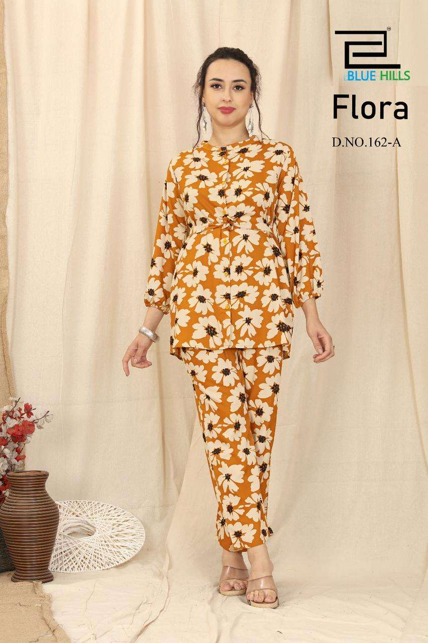 FLORA BY BLUE HILLS 162-A TO 162-D SERIES RAYON PRINT CO-ORD SET