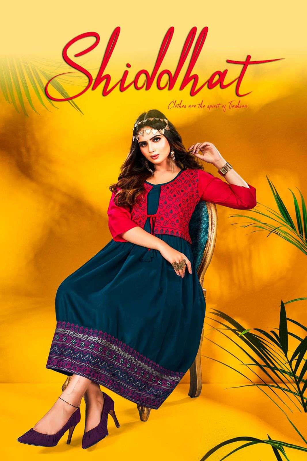 GOLDEN SHIDDHAT BY ASLIWHOLESALE 8276-A TO 8276-F SERIES RAYON KURTIS