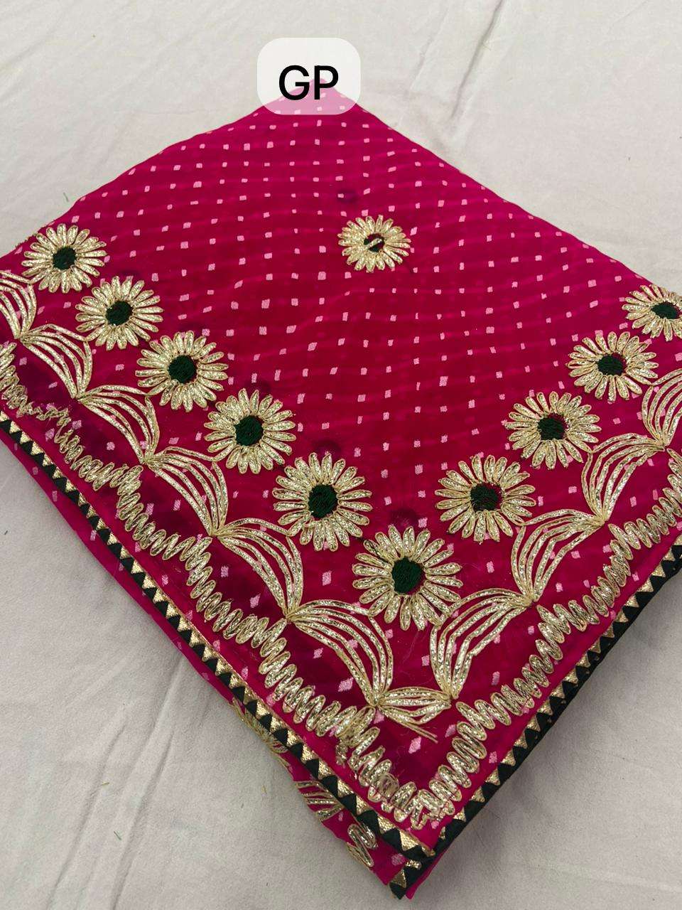 GOTTA FLOWER BY ASLIWHOLESALE DESIGNER FANCY GEORGETTE WORK SAREES