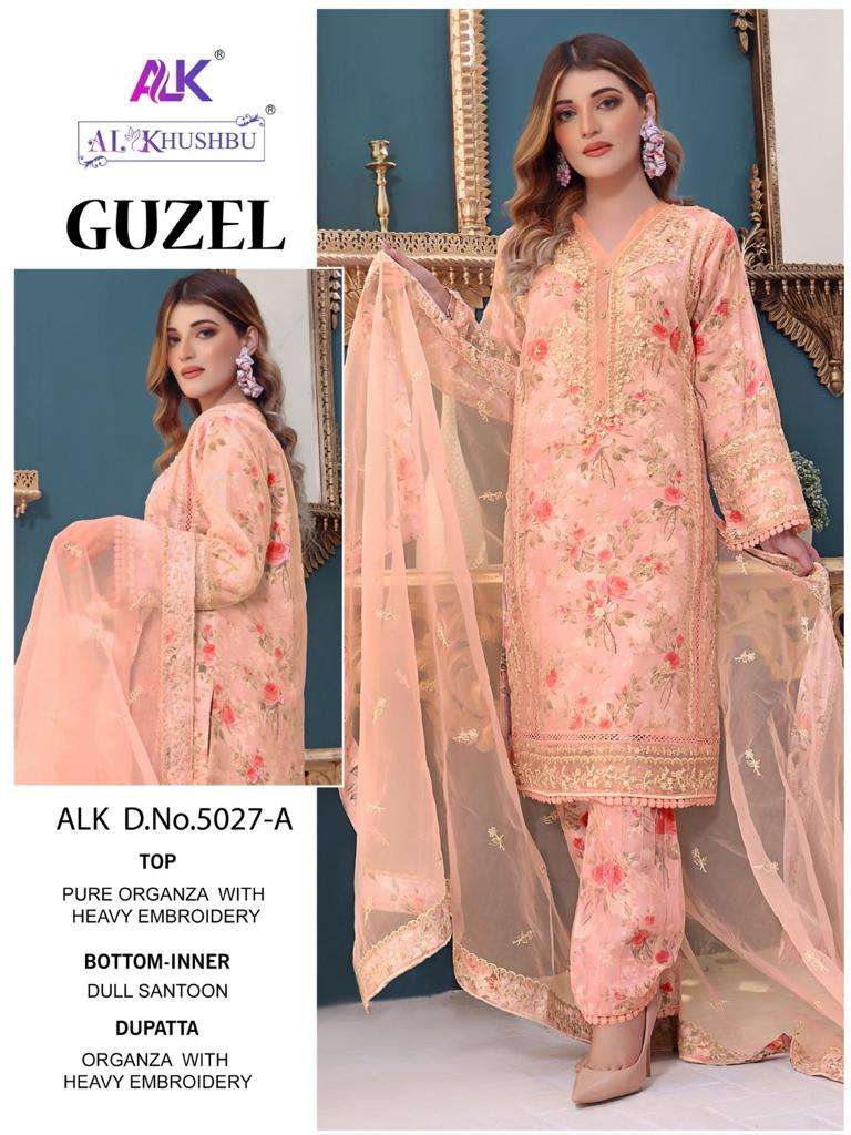 GUZEL VOL-1 BY AL KHUSHBU DESIGNER ORGANZA WORK PAKISTANI DRESSES