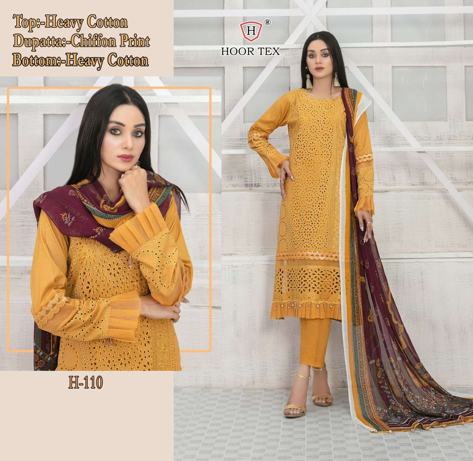 H-110 HIT DESIGN BY HOOR TEX DESIGNER HEAVY COTTON WORK DRESSES