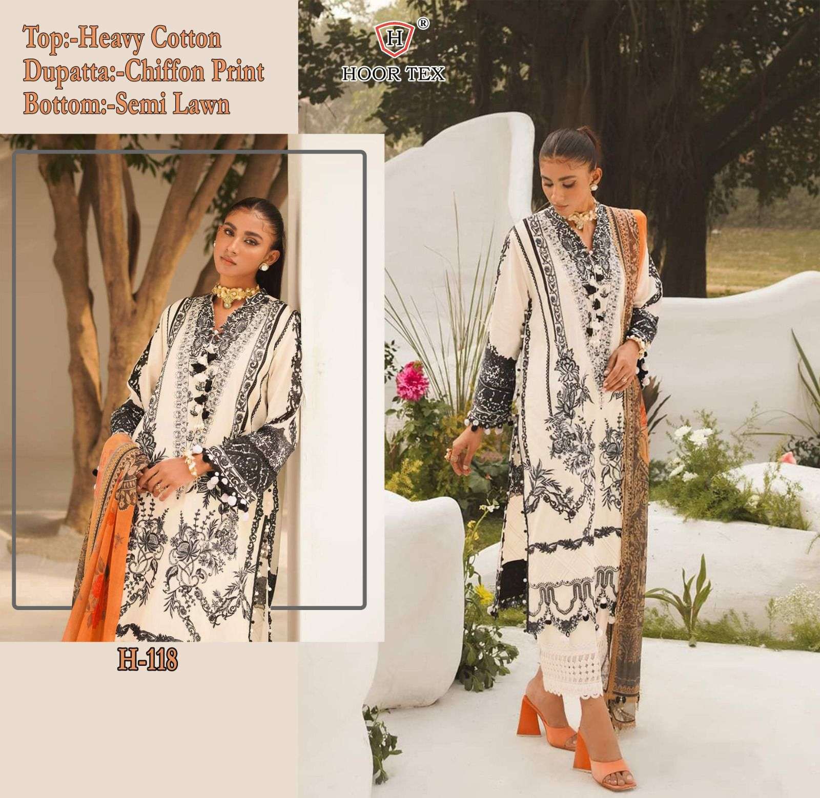 H-118 HIT DESIGN BY HOOR TEX DESIGNER HEAVY COTTON WORK DRESSES