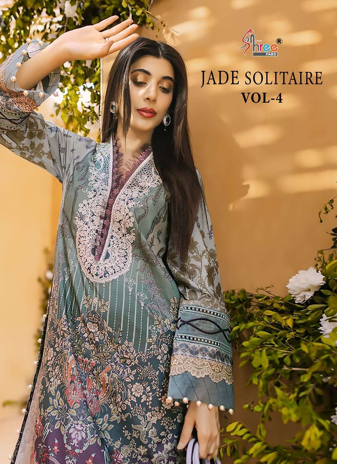 JADE SOLITAIRE VOL-4 BY SHREE FABS 3201 TO 3207 SERIES HEAVY COTTON DRESSES