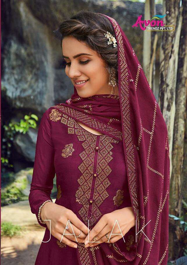 JALAK BY AVON TRENDZ 7911 TO 7915 SERIES SILK WORK DRESSES