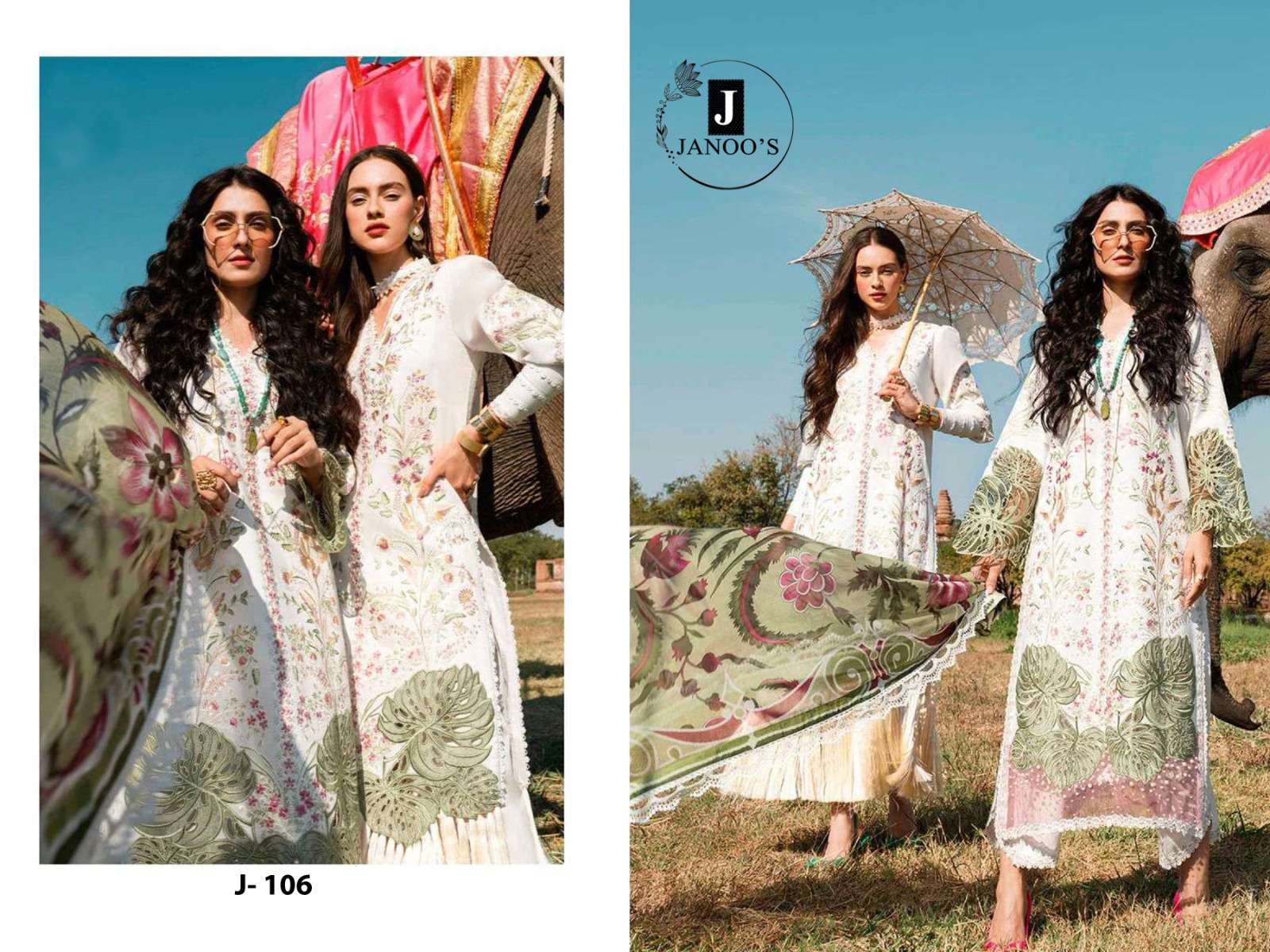 JANOOS-106 HIT DESIGN BY ASLIWHOLESALE COTTON EMBROIDERY PAKISTANI DRESS