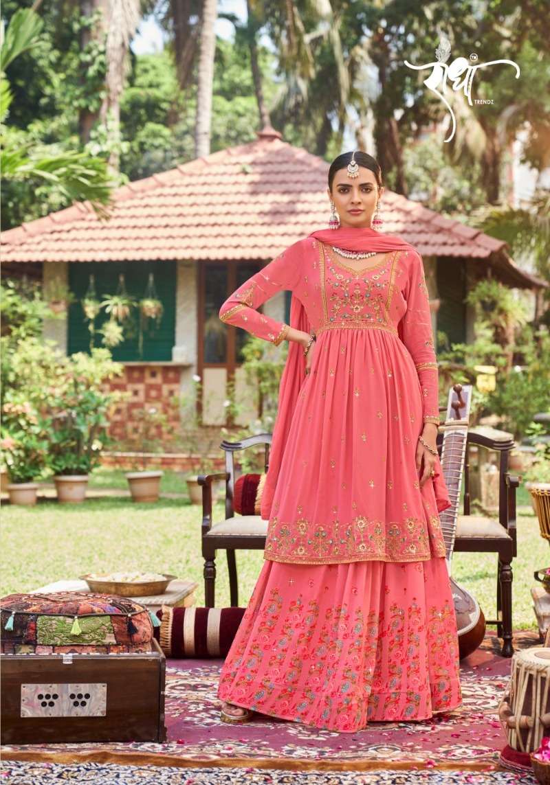 JASMINE BY RADHA TRENDZ 941 TO 944 SERIES GEORGETTE EMBROIDERY DRESSES