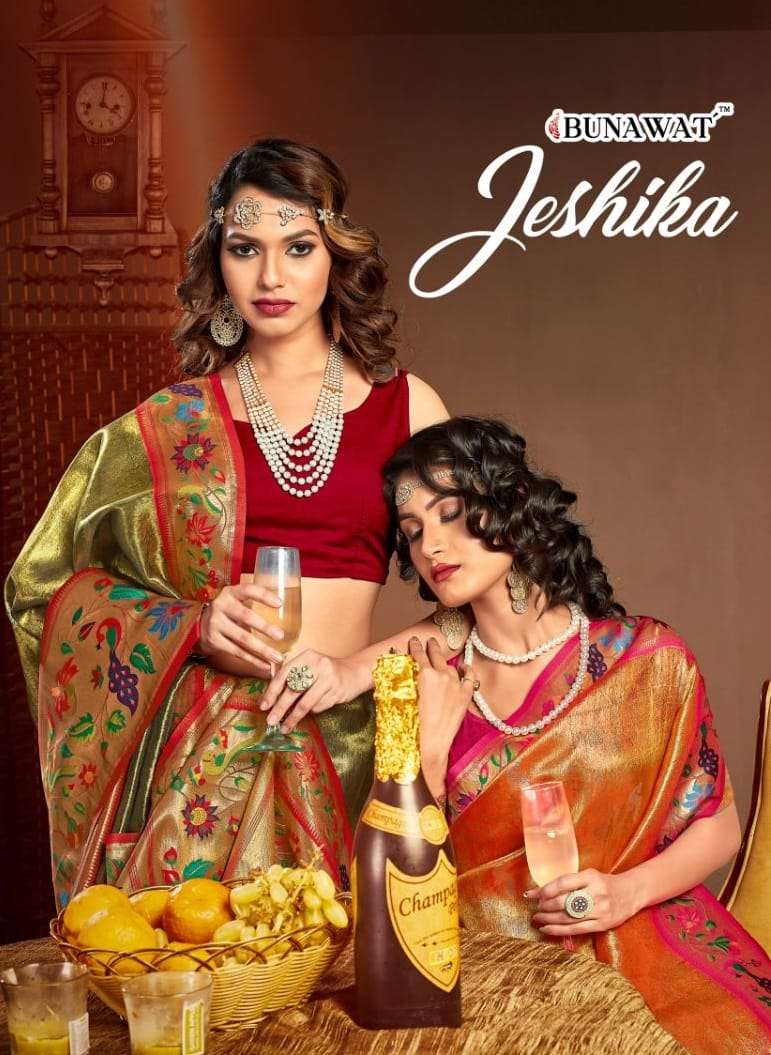 JESHIKA BY BUNAWAT 1001 TO 1006 SERIES PAITHANI SILK WORK SAREES