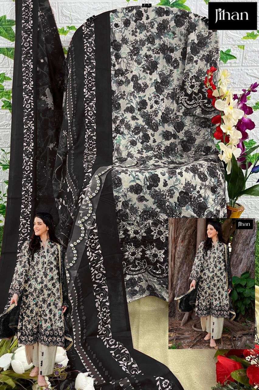 JIHAN 3267 BY ASLIWHOLESALE PURE HEAVY COTTON EMBROIDERY DRESSES 