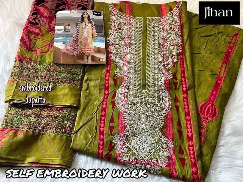 JIHAN SANA SAFINAZ BY ASLIWHOLESALE PURE HEAVY COTTON EMBROIDERY DRESSES 