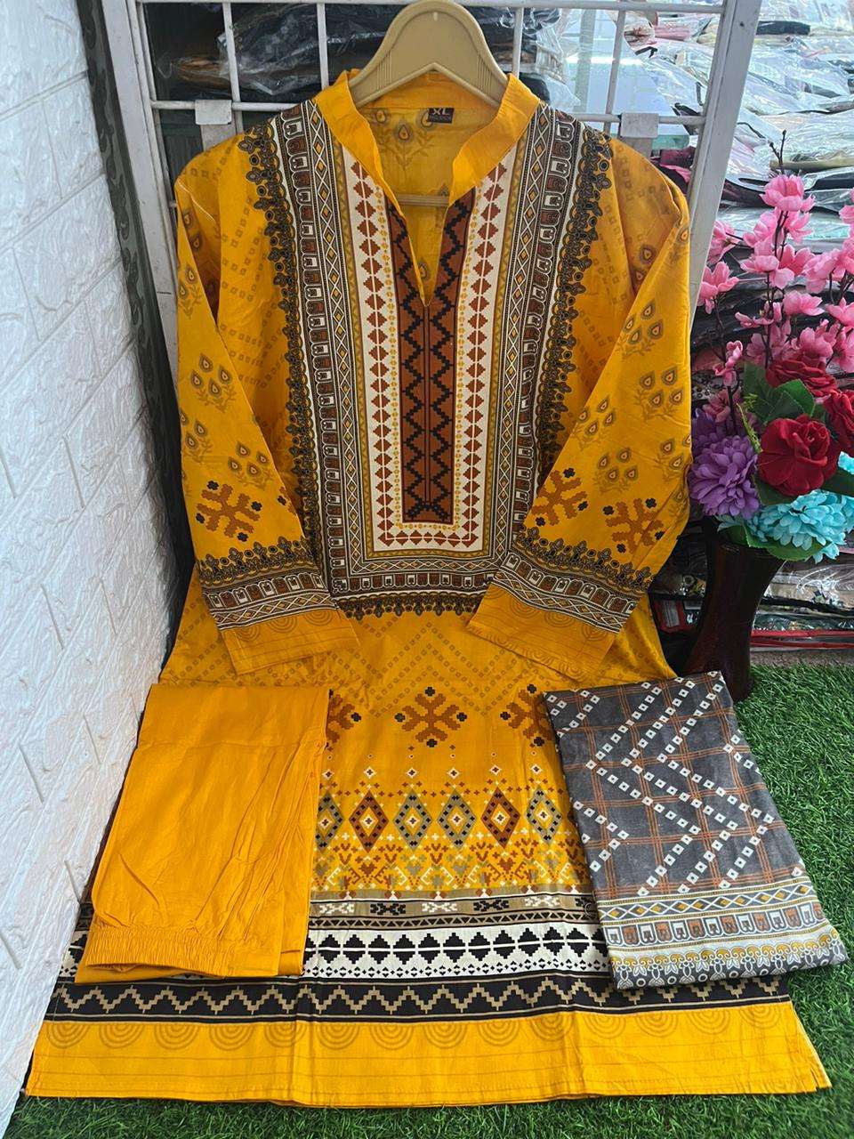 K.KASHA VOL-5 BY KEVAL FAB 5001 TO 5006 SERIES COTTON PAKISTANI STITCHED DRESSES