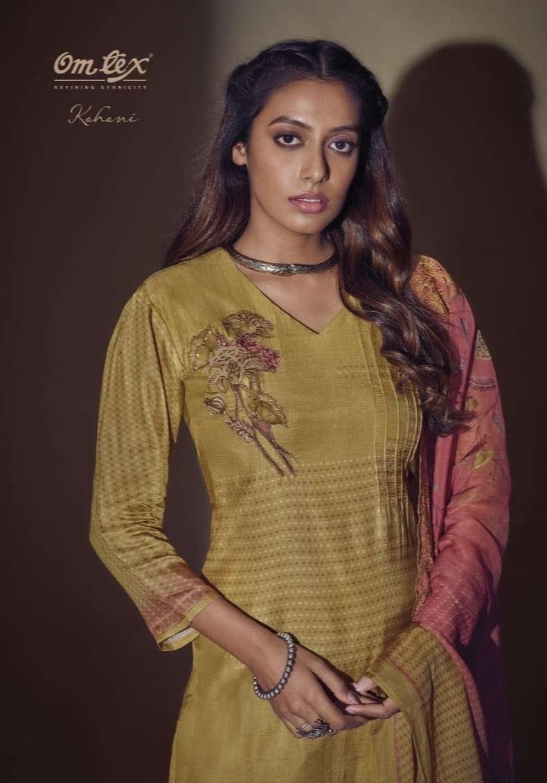 KAHANI BY OMTEX 2151-A TO 2151-D SERIES MUSLIN PRINT WITH EMROIDERY DRESSES