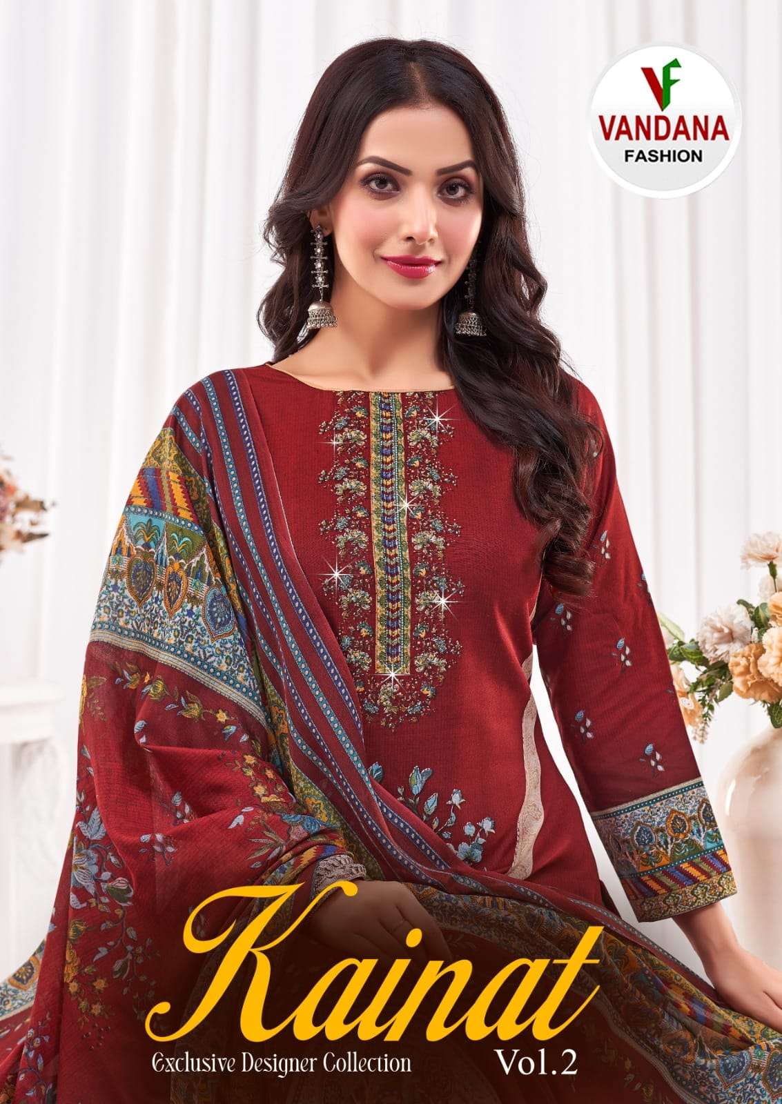 KAINAT VOL-02 BY VANDANA FASHION 2001 TO 2010 SERIES COTTON DRESSES