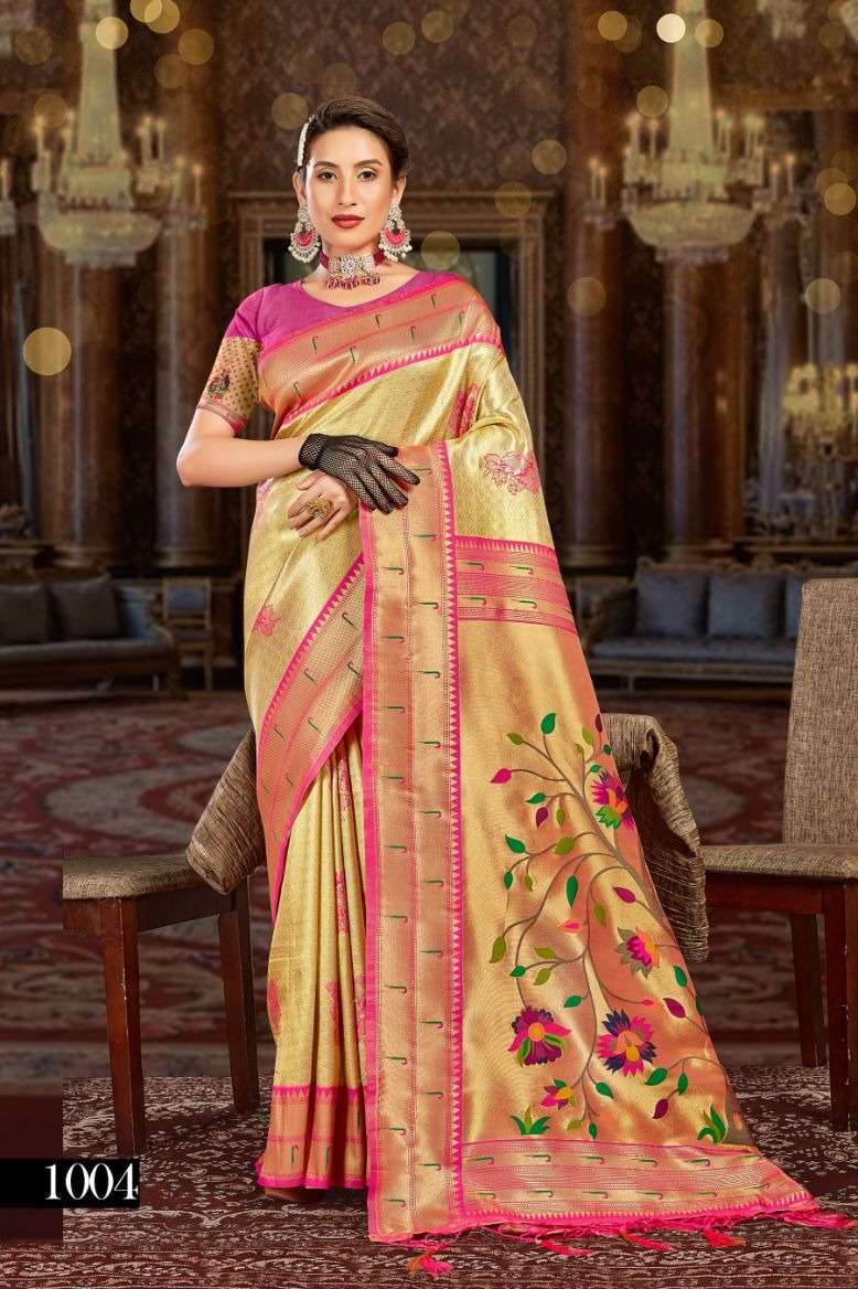 KAMIYA SILK BY BUNAWAT 1001 TO 1006 SERIES SILK WORK SAREES