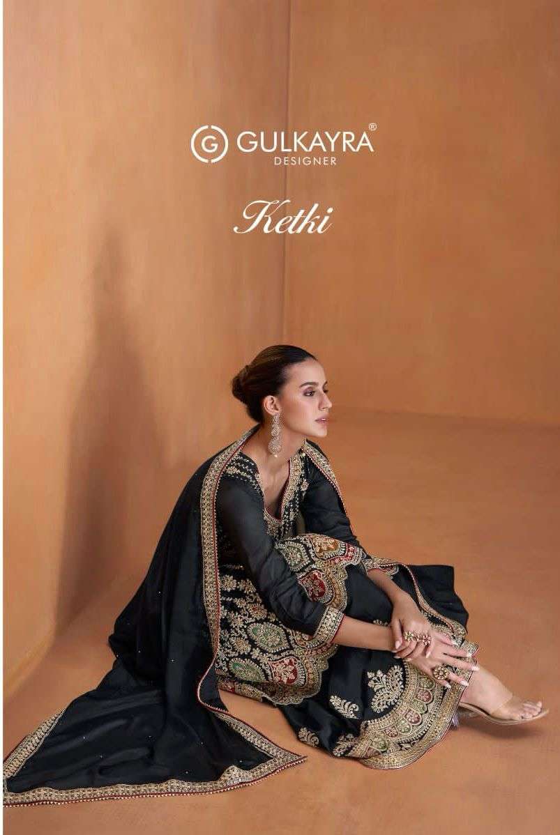 KETKI BY GULKAYRA 7403 TO 7405 SERIES DESIGNER REAL CHINON DRESSES