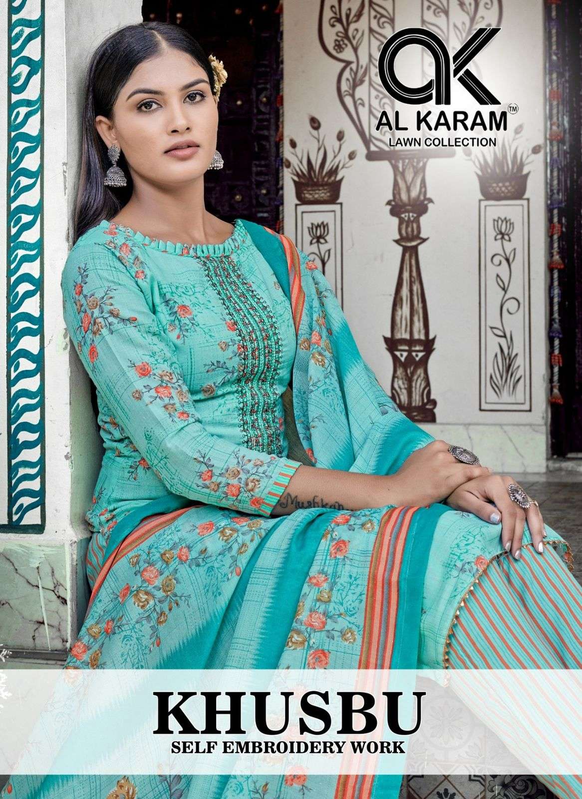 KHUSBU BY AL KARAM 1001 TO 1008 SERIES HEAVY COTTON PRINT DRESSES