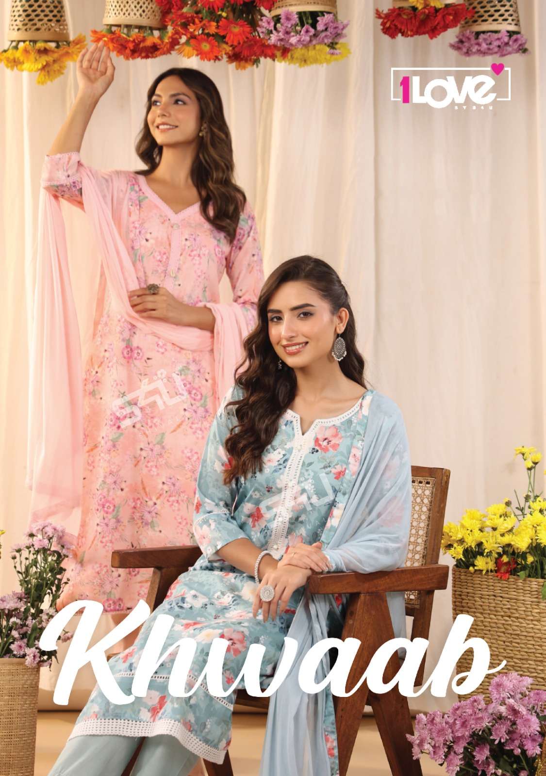 KHWAAB VOL-1 BY 1LOVE 01 TO 06 SERIES COTTON RAYON PRINTED DRESSES