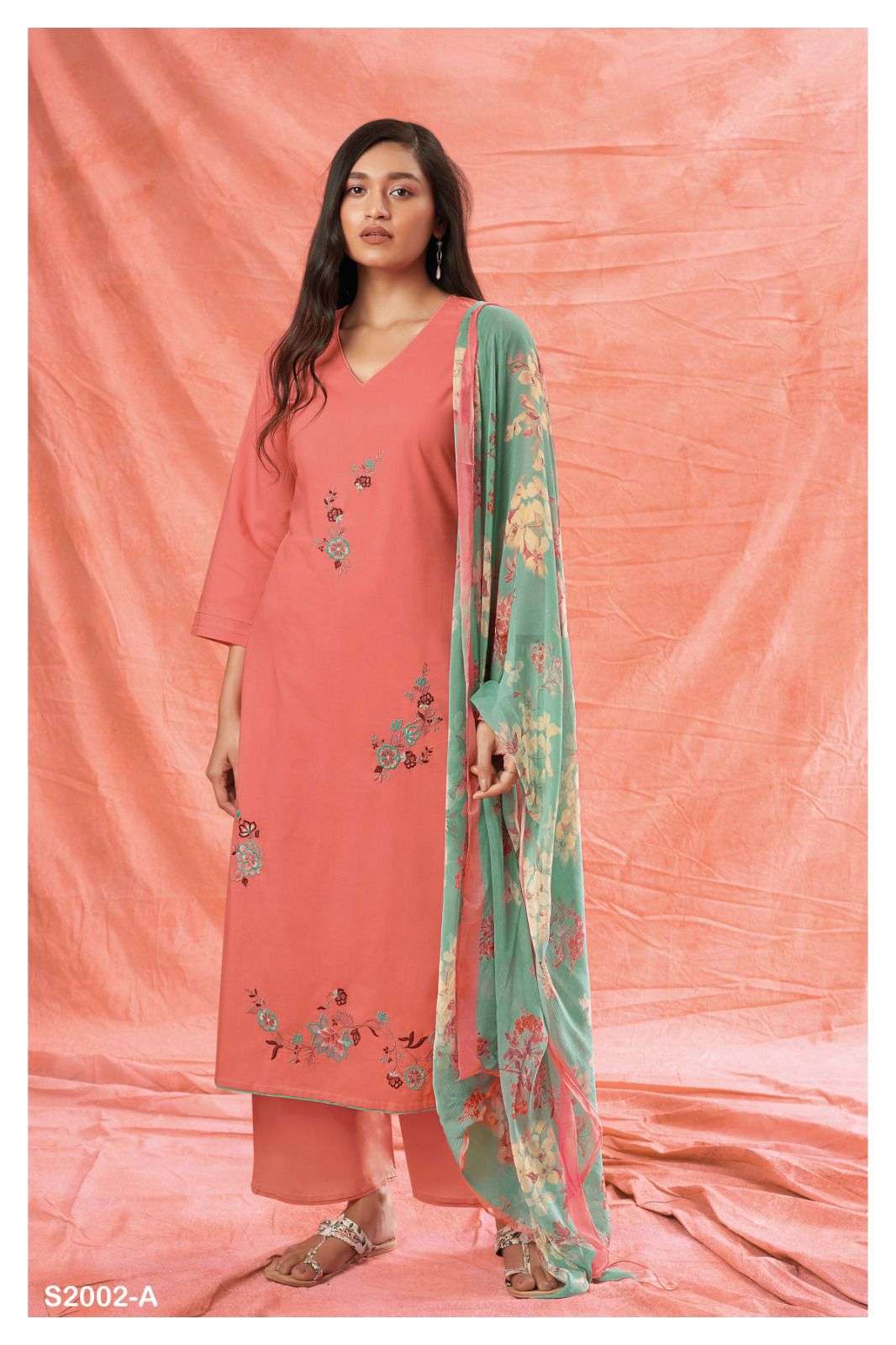 KRITI 2002 BY GANGA FASHIONS PREMIUM COTTON SILK WORK DRESSES