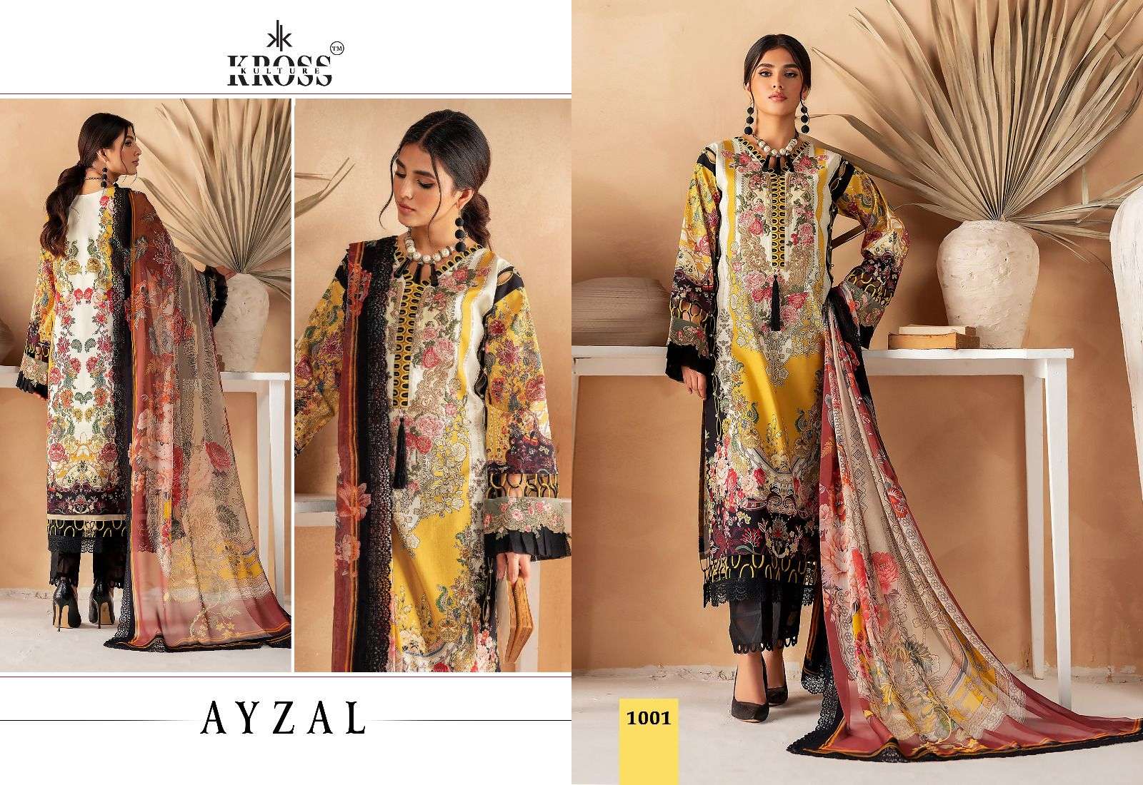 KROSS KULTURE AYZAL BY ASLIWHOLESALE HEAVY COTON EMBROIDERY DRESSES