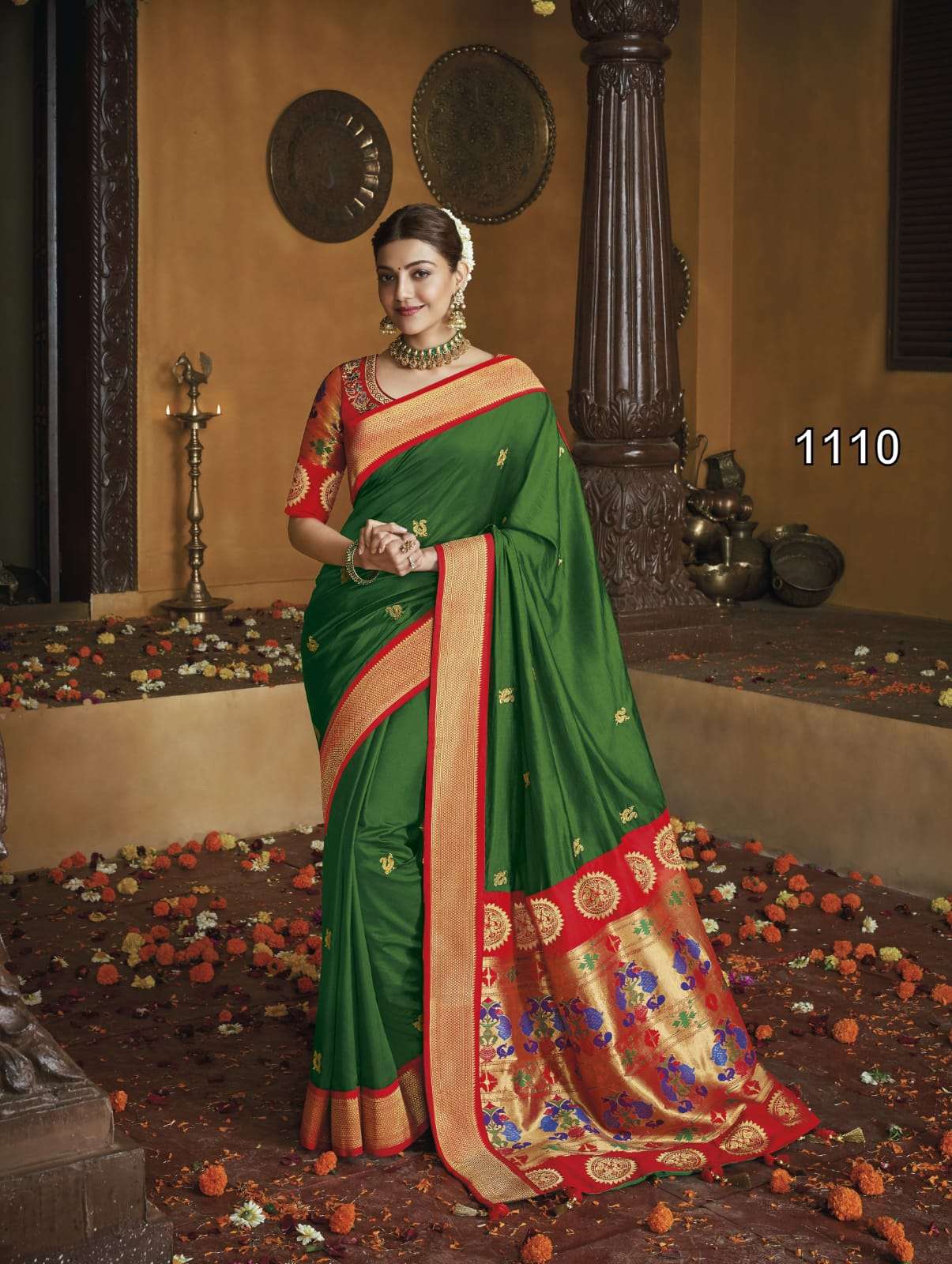 KS 1110 HITS BY KIMORA 1110-A TO 1110-C SERIES PURE SILK WORK SAREES