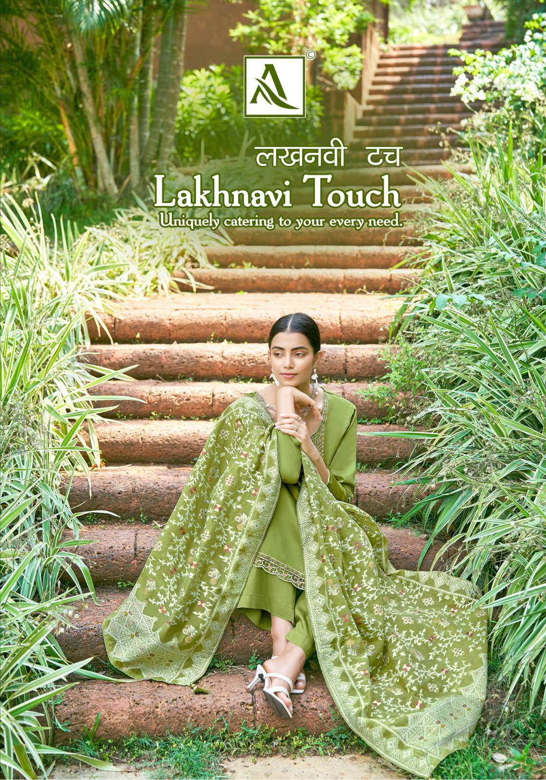 LAKHNAVI TOUCH BY ALOK SUITS 1282-001 TO 1282-006 SERIES COTTON EMBROIDERY DRESSES