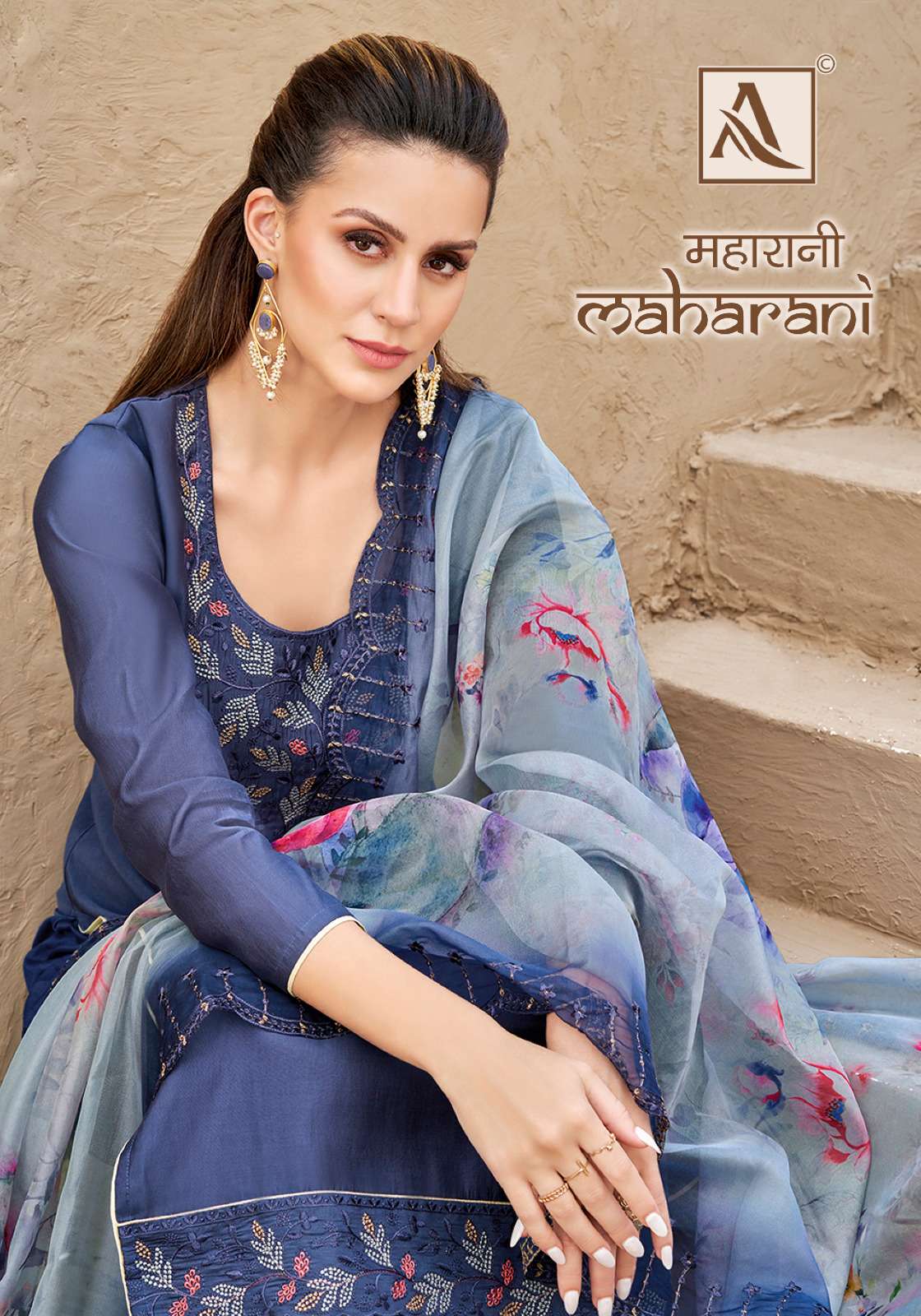 MAHARANI BY ALOK SUIT DESIGNER VISCOSE RAYON EMBROIDERY DRESSES