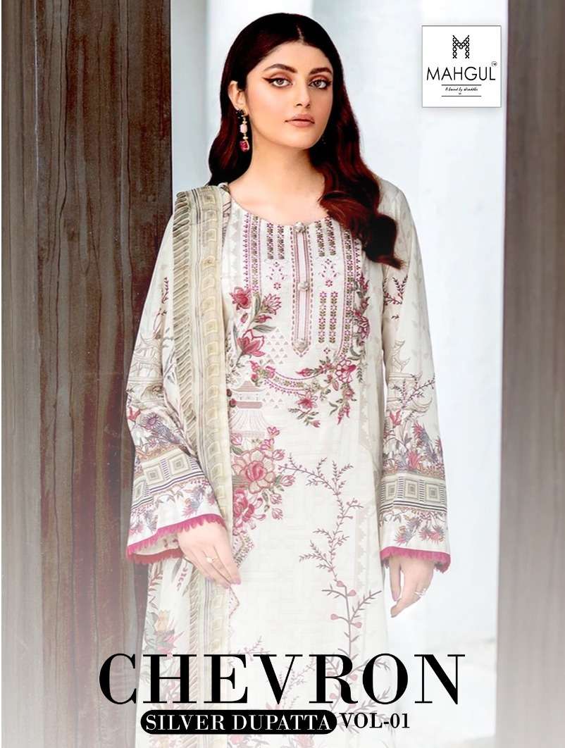 MAHGUL CHEVRON VOL-1 BY SHRADDHA DESIGNER LAWN COTTON PAKISTANI DRESSES