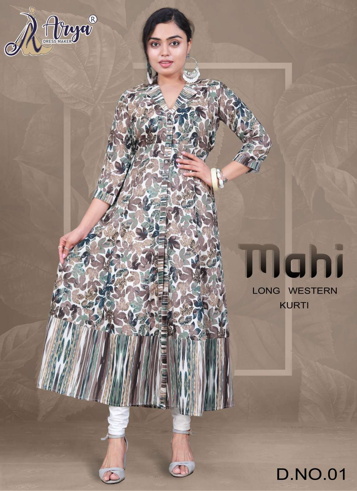 MAHI BY ARYA DRESS MAKER 01 TO 04 SERIES DESIGNER RAYON KURTIS