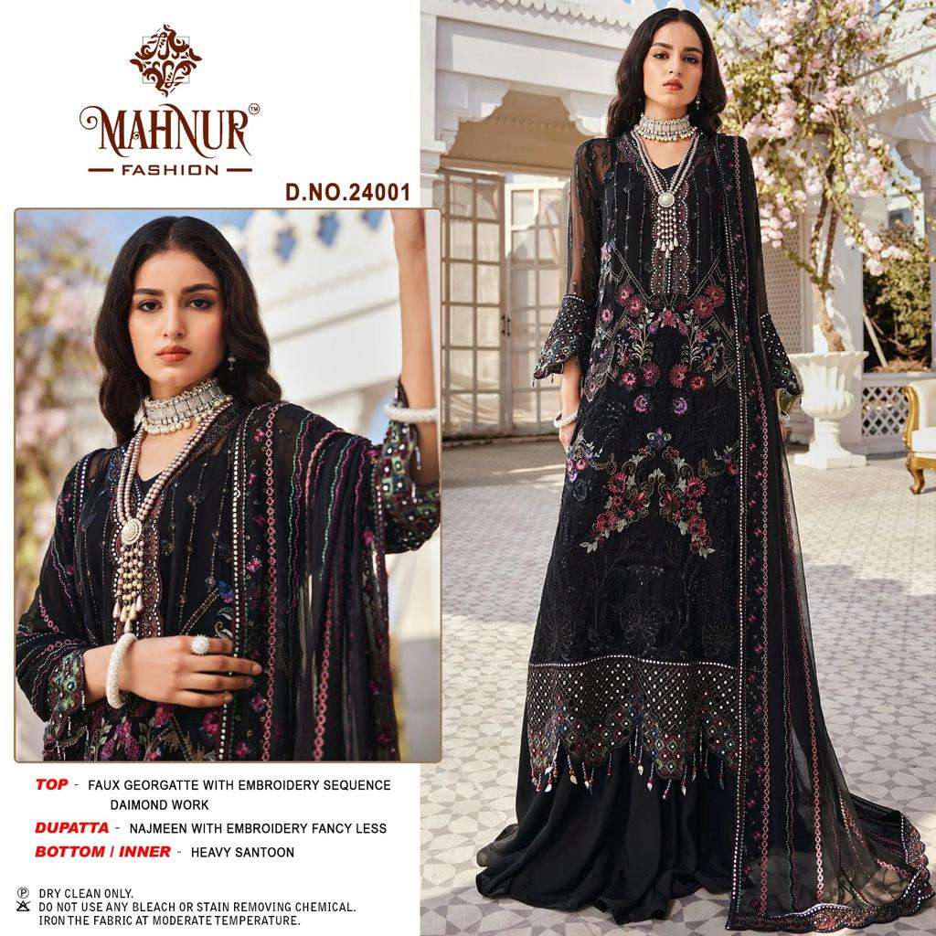 MAHNUR VOL-24 BY MAHNUR FASHION 24001 TO 24003 SERIES GEORGETTE PAKISTANI DRESSES