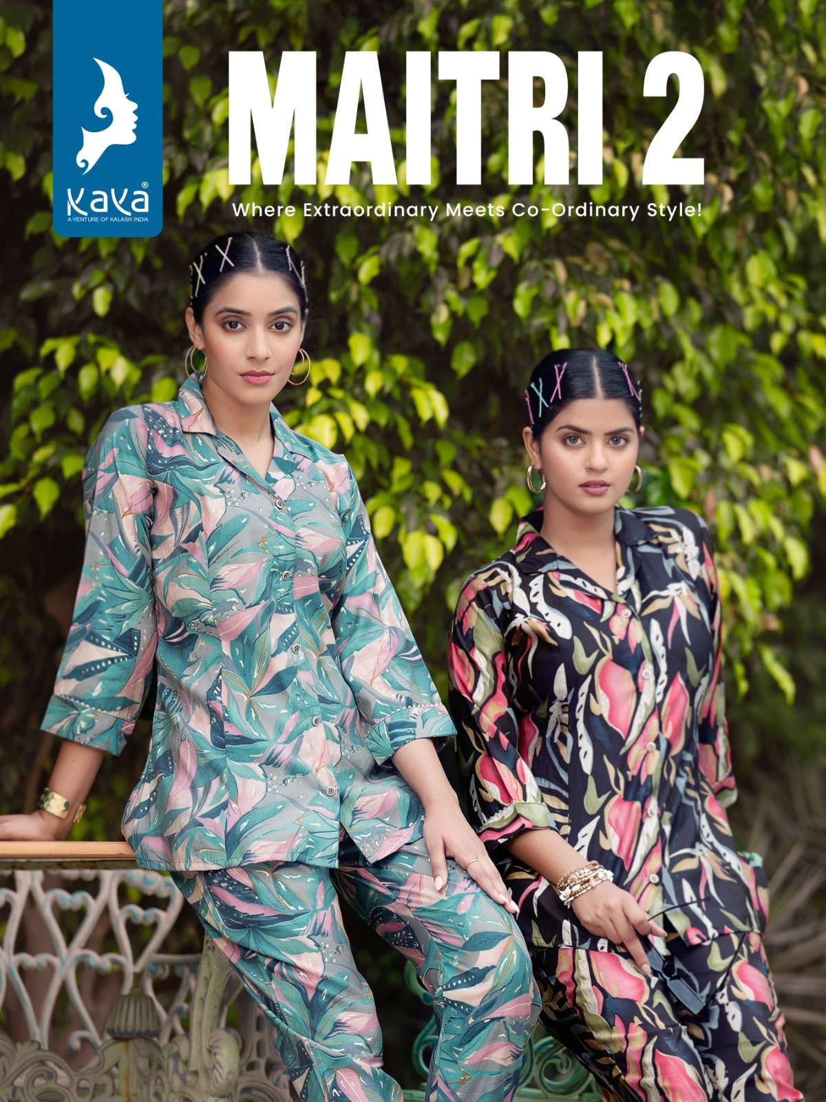 MAITRI VOL-2 BY KAYA 01 TO 06 SERIES DESIGNER CHANDERI PRINTED CO-ORD SETS