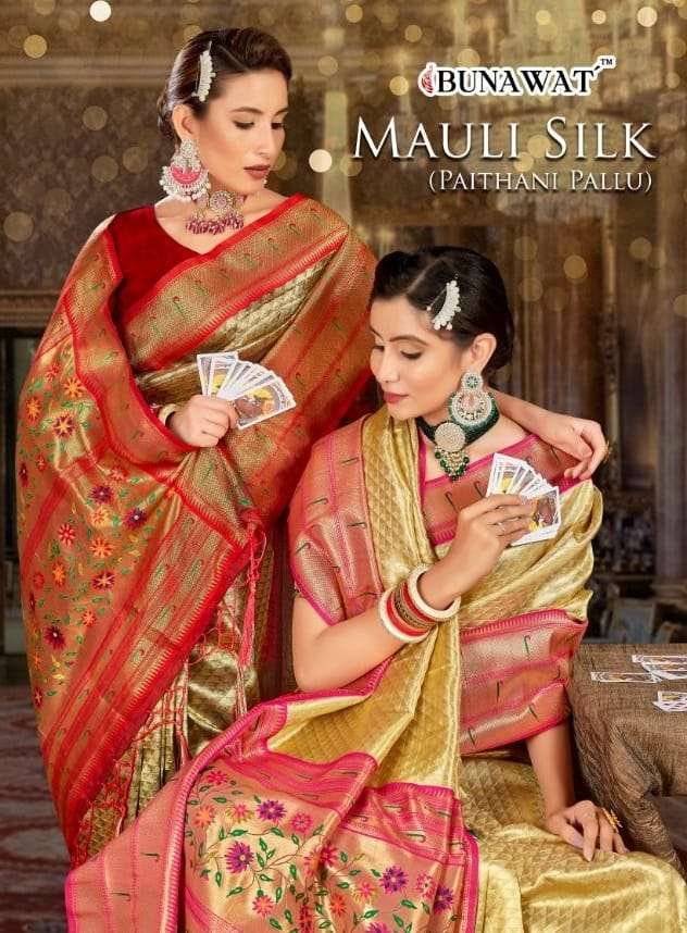 MAULI SILK BY BUNAWAT 1001 TO 1006 SERIES SILK WORK SAREES