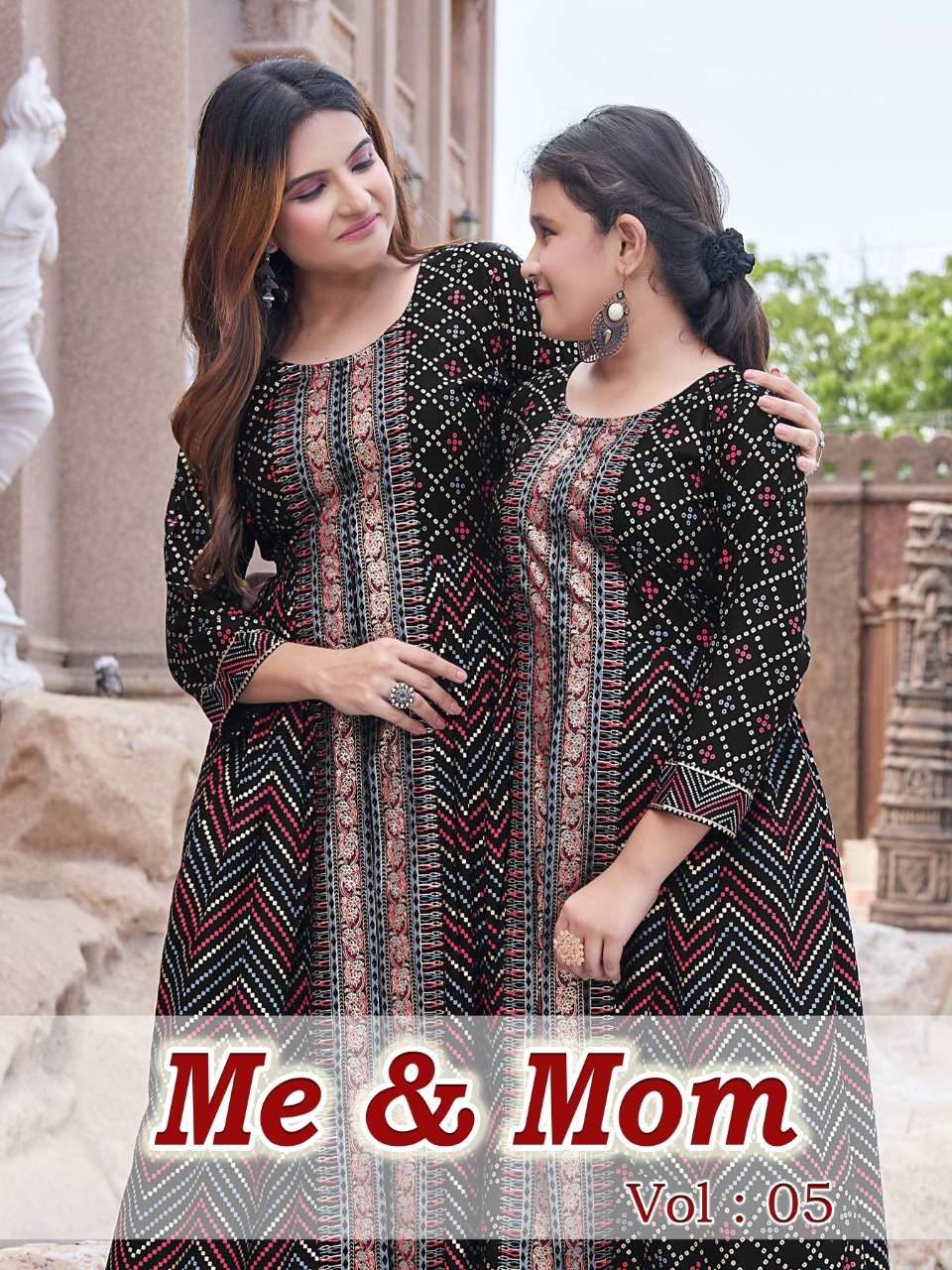 ME & MOM BY ASLIWHOLESALE 1001 TO 1010 SERIES RAYON PRINTED MOTHER & DAUGHTER KURTIS