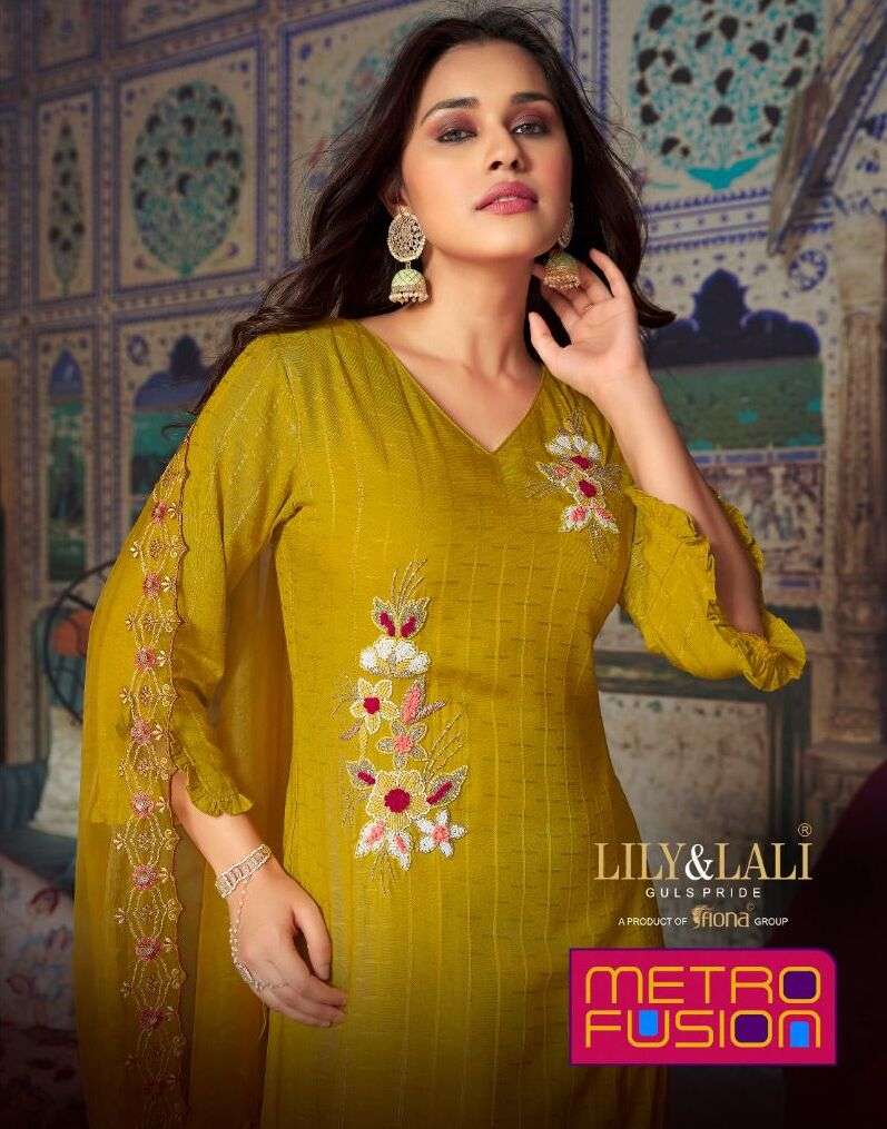 METRO FUSION BY LILY AND LALI 12501 TO 12506 SERIES VISCOSE JACQUARD DRESSES