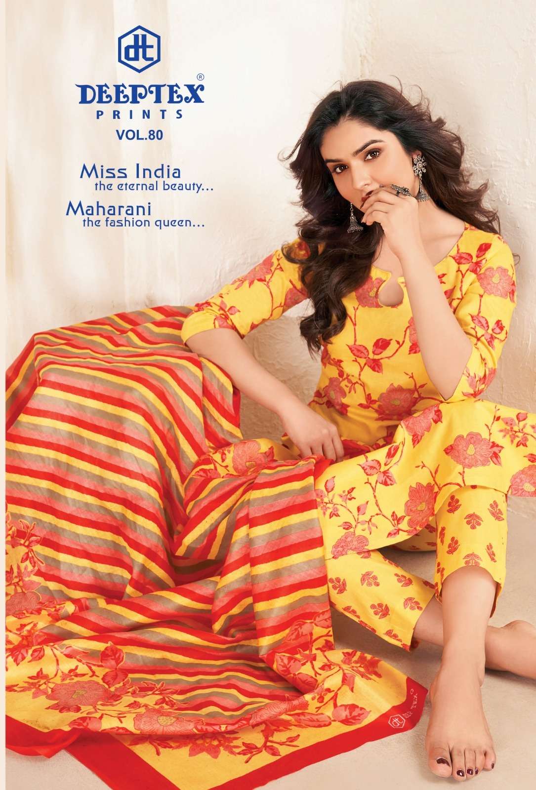 MISS INDIAN VOL-80 BY DEEPTEX 8001 TO 8026 SERIES COTTON PRINT DRESSES