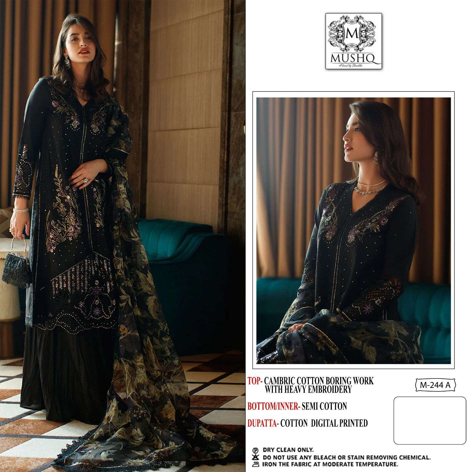 MUSHQ HIT DESIGNS VOL-6 BY MUSHQ PURE HEAVY COTTON WORK PAKISTANI DRESSES