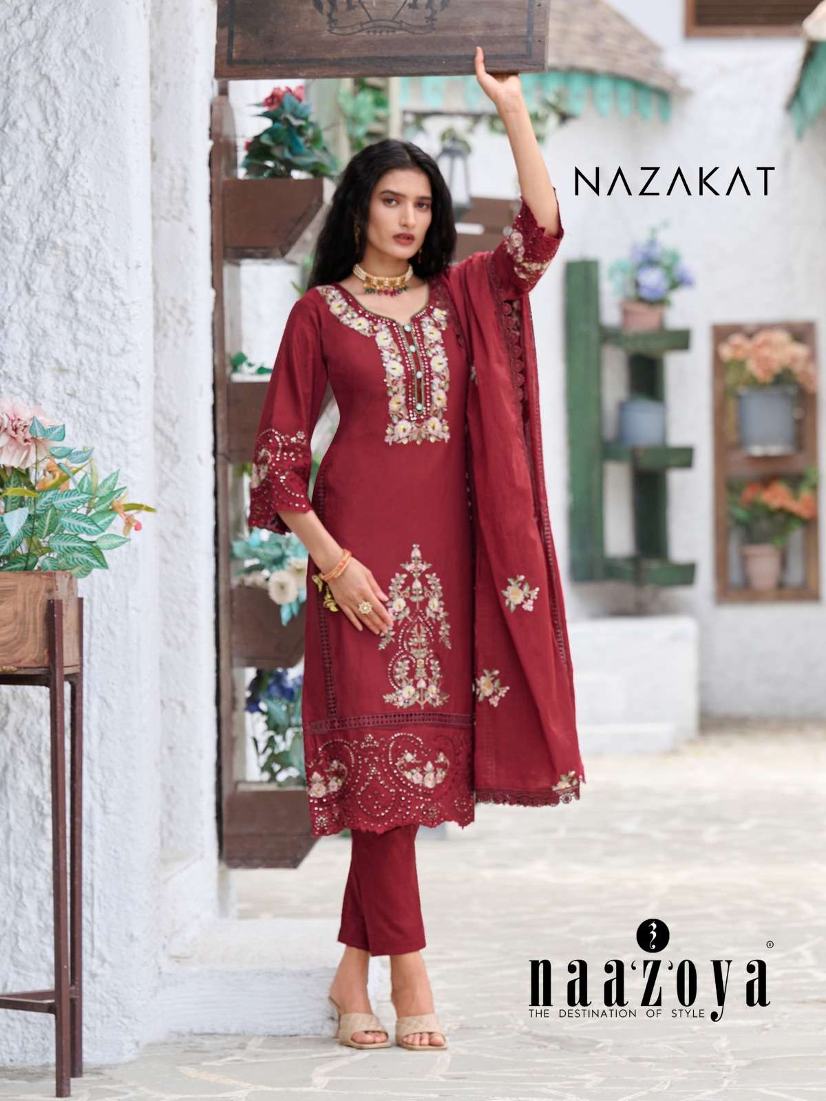 NAAZOYA NAZAKAT BY ASLIWHOLESALE DESIGNER FACNY COTTON DRESSES