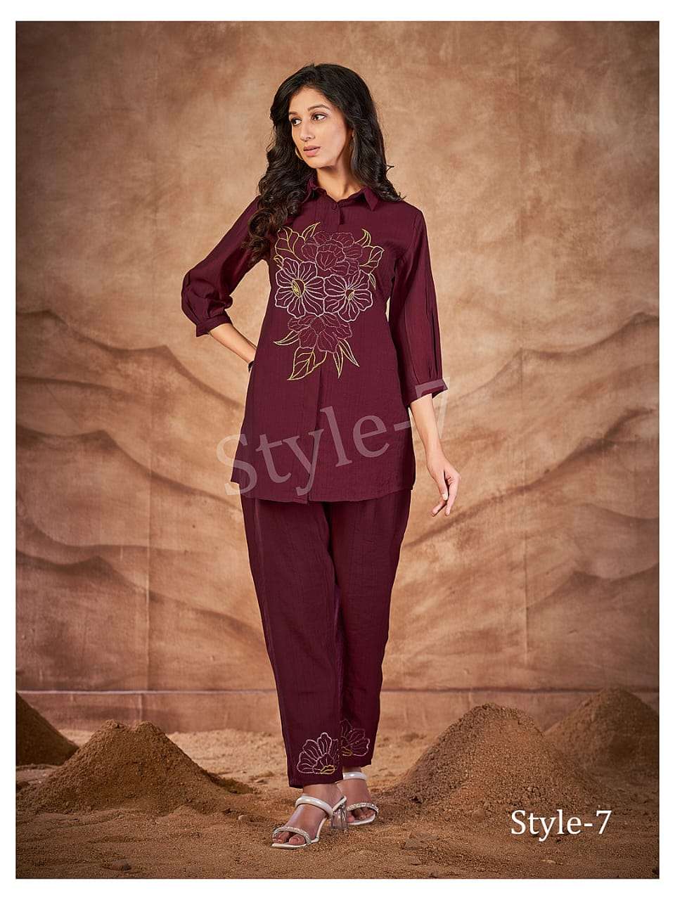 NIDHI VOL-01 BY ASLIWHOLESALE DESIGNER FACNY VISCOSE RAYON CO-ORD SET