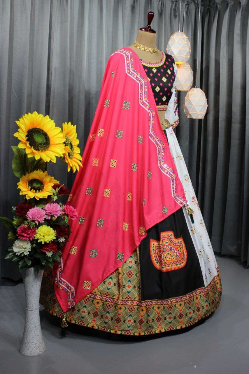 PC-1380 BY ASLIWHOLESALE DESIGNER FANCY BUTTER SILK NAVRATRI LEHENGAS