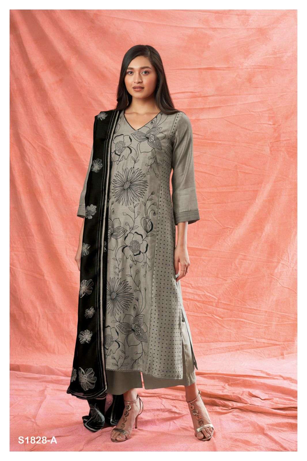 PLEASING 1828 BY GANGA FASHIONS HEAVY PREMIUM BEMBERG SILK WORK DRESSES