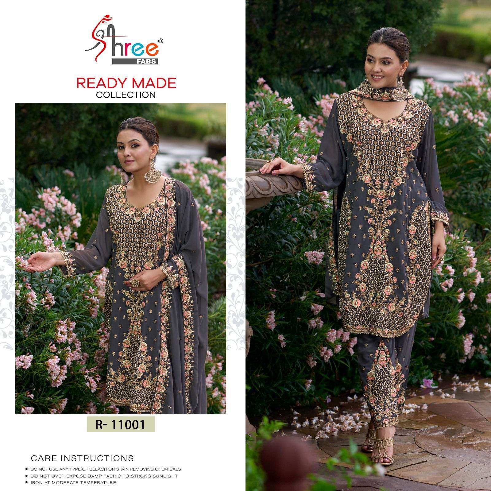 R-1101 NX BY SHREE FABS ORGANZA EMBROIDERY STITCHED PAKISTANI DRESSES