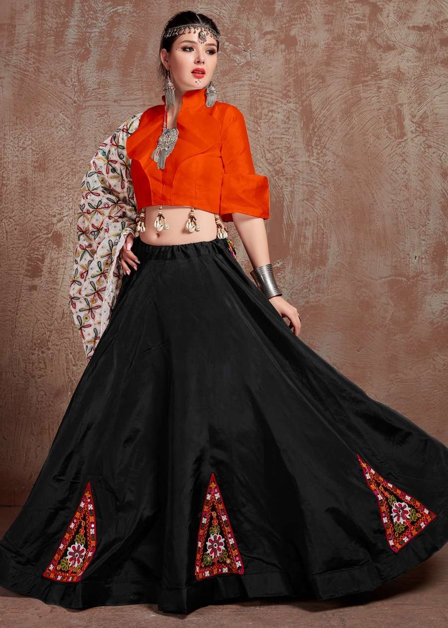 RAJWADI VOL-2 8005 BY AAWIYA DESIGNER FANCY TAFETA SILK NAVRATRI LEHENGAS