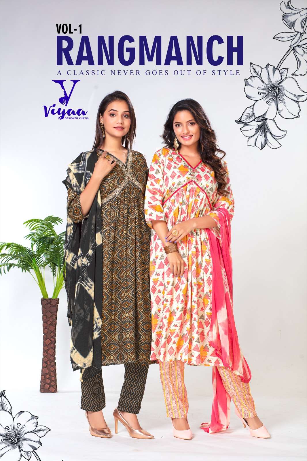 RANGMANCH VOL-1 BY VIYAA 101 TO 106 SERIES DESIGNER RAYON DRESSES