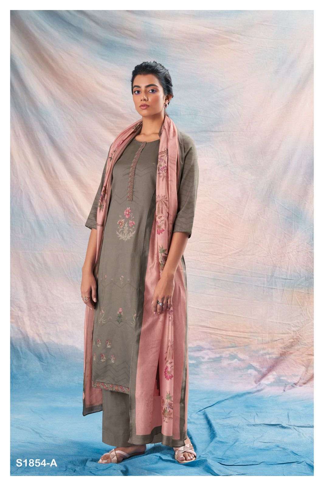 ROBYN 1854 BY GANGA FASHIONS HEAVY PREMIUM COTTON SILK PRINTED DRESSES