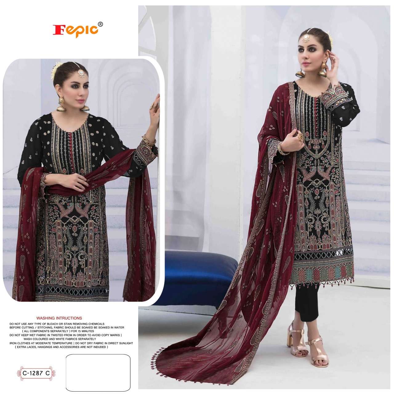 ROSEMEEN 1287 NX BY FEPIC NEW SERIES GEORGETTE PAKISTANI DRESSES