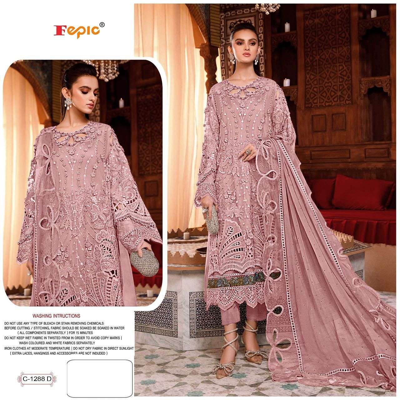 ROSEMEEN C-1288 COLOURS BY FEPIC 1288-D TO 1288-F SERIES OEGANZA PAKISTANI DRESSES