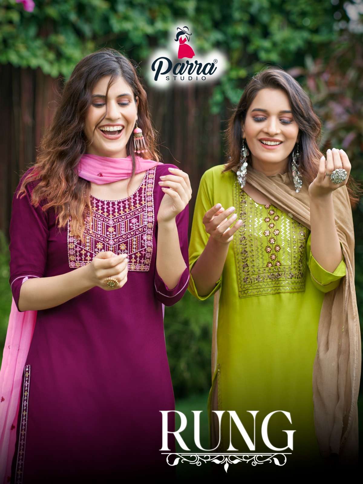 RUNG VOL-1 BY PARRA STUDIO 1001 TO 1006 SERIES RAYON PRINT DRESSES