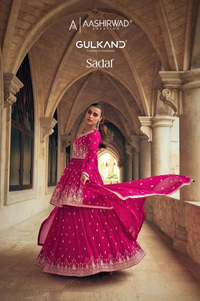 SADAF BY AASHIRWAD CREATION 9645 TO 9649 SERIES GEORGETTE DRESSES